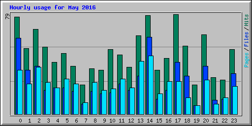 Hourly usage for May 2016